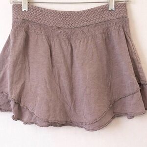 American Eagle Outfitters Mauve Braided-Waist Circle Skirt